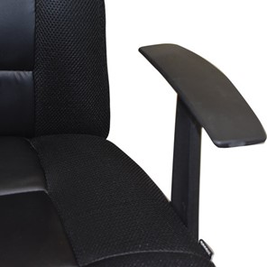 Офисное кресло Brabix Fusion EX-560 (экокожа/ткань, хром, черное) в Новосибирске - предосмотр 3