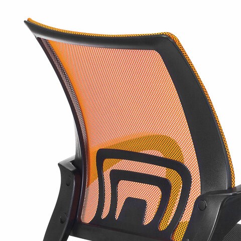 Компьютерное кресло Brabix Fly MG-396 (с подлокотниками, сетка, оранжевое/черное) в Новосибирске - изображение 6