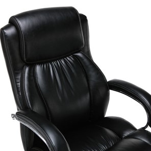 Офисное кресло Brabix Premium Status HD-003 (рециклированная кожа, хром, черное) в Новосибирске - предосмотр 4
