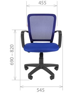 Офисное кресло CHAIRMAN 698 black TW-05, ткань, цвет синий в Новосибирске - предосмотр 1
