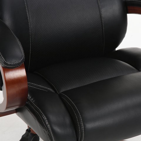 Офисное кресло Brabix Premium Magnum EX-701 (дерево, рециклированная кожа, черное) 531827 в Новосибирске - изображение 7