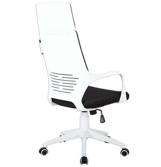 Офисное кресло Brabix Premium Prime EX-515 (пластик белый, ткань, черное) в Новосибирске - изображение 2