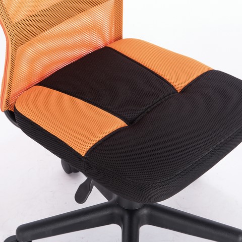 Офисное кресло Brabix Smart MG-313 (без подлокотников, комбинированное, черное/оранжевое) в Новосибирске - изображение 6