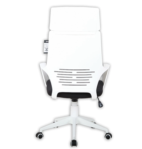 Офисное кресло Brabix Premium Prime EX-515 (пластик белый, ткань, черное) в Новосибирске - предосмотр 3