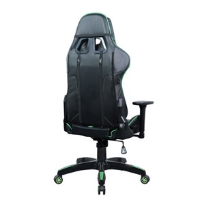 Офисное кресло Brabix GT Carbon GM-120 (две подушки, экокожа, черное/зеленое) в Новосибирске - предосмотр 2