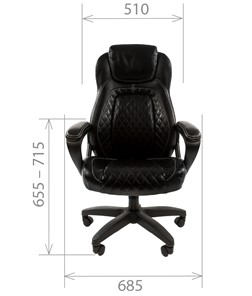 Кресло компьютерное CHAIRMAN 432, экокожа, цвет черный в Новосибирске - предосмотр 1