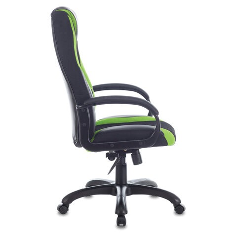Компьютерное кресло Brabix Premium Rapid GM-102 (экокожа/ткань, черное/зеленое) в Новосибирске - изображение 1