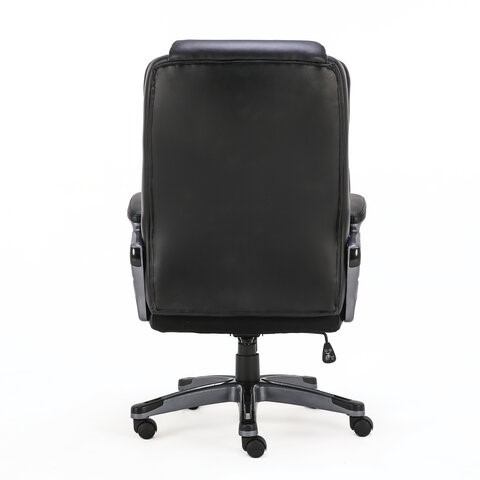 Кресло Brabix Premium Favorite EX-577 (пружинный блок, рециклированная кожа, черное) 531934 в Новосибирске - изображение 4