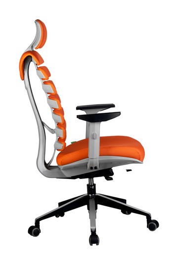 Компьютерное кресло Riva Chair SHARK (Оранжевый/серый) в Новосибирске - изображение 2