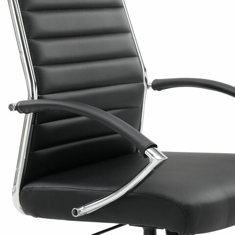Офисное кресло Brabix Style EX-528 (экокожа, хром, черное) в Новосибирске - изображение 9