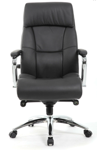 Офисное кресло из натуральной кожи BRABIX PREMIUM "Phaeton EX-502", хром, черное, 530882 в Новосибирске - предосмотр 4
