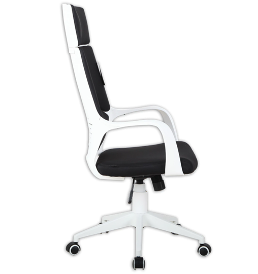 Офисное кресло Brabix Premium Prime EX-515 (пластик белый, ткань, черное) в Новосибирске - изображение 1