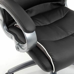 Офисное кресло Brabix Premium Strong HD-009 (экокожа черная, ткань серая) в Новосибирске - предосмотр 8