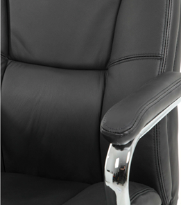 Офисное кресло из натуральной кожи BRABIX PREMIUM "Phaeton EX-502", хром, черное, 530882 в Новосибирске - предосмотр 6