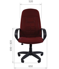 Офисное кресло CHAIRMAN 727 ткань ст., цвет бордо в Новосибирске - предосмотр 1