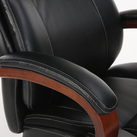 Офисное кресло Brabix Premium Magnum EX-701 (дерево, рециклированная кожа, черное) 531827 в Новосибирске - изображение 10