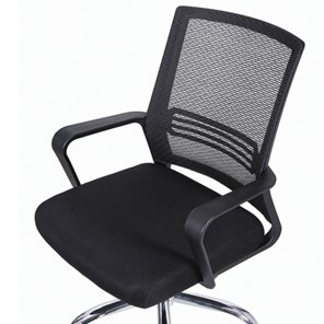 Кресло офисное Brabix Daily MG-317 (с подлокотниками, хром, черное) 531833 в Новосибирске - предосмотр 5