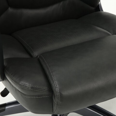 Офисное кресло Brabix Premium Favorite EX-577 (пружинный блок, рециклированная кожа, серое) 531935 в Новосибирске - изображение 7
