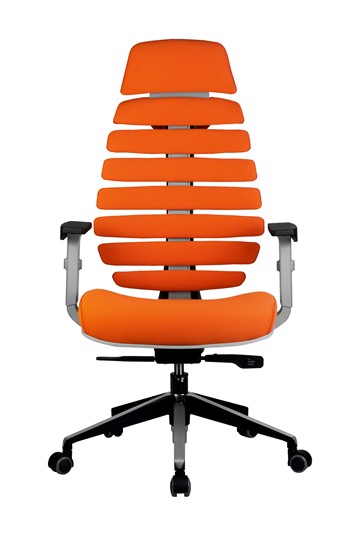 Компьютерное кресло Riva Chair SHARK (Оранжевый/серый) в Новосибирске - изображение 1