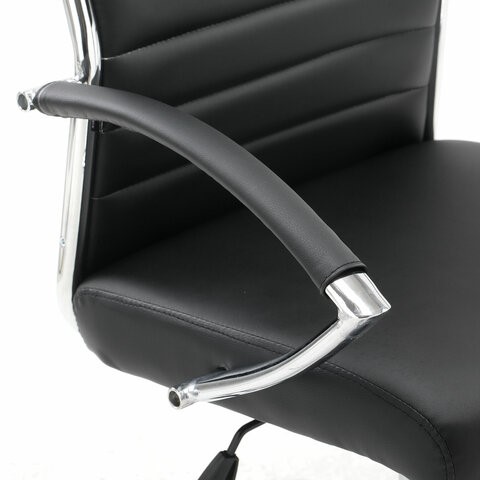 Офисное кресло Brabix Style EX-528 (экокожа, хром, черное) в Новосибирске - изображение 8