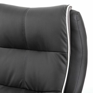 Офисное кресло Brabix Premium Strong HD-009 (экокожа черная, ткань серая) в Новосибирске - предосмотр 5