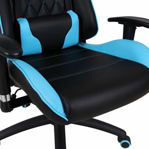 Офисное кресло Brabix GT Master GM-110 (две подушки, экокожа, черное/голубое) в Новосибирске - предосмотр 8