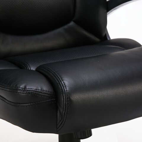 Кресло Brabix Premium Favorite EX-577 (пружинный блок, рециклированная кожа, черное) 531934 в Новосибирске - изображение 8