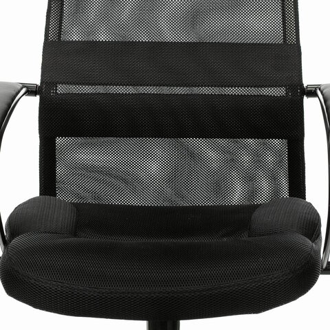 Компьютерное кресло Brabix Premium Stalker EX-608 PL (ткань-сетка/кожзам, черное) 532090 в Новосибирске - изображение 6