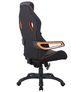 Кресло компьютерное Brabix Techno Pro GM-003 (ткань, черное/серое, вставки оранжевые) в Новосибирске - предосмотр 3