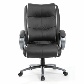 Офисное кресло Brabix Premium Strong HD-009 (экокожа черная, ткань серая) в Новосибирске - предосмотр 4