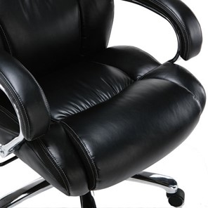 Офисное кресло Brabix Premium Status HD-003 (рециклированная кожа, хром, черное) в Новосибирске - предосмотр 6