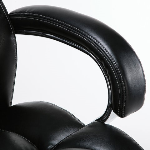 Офисное кресло Brabix Premium Status HD-003 (рециклированная кожа, хром, черное) в Новосибирске - изображение 8