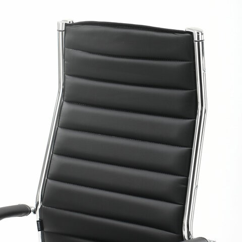 Офисное кресло Brabix Style EX-528 (экокожа, хром, черное) в Новосибирске - изображение 6