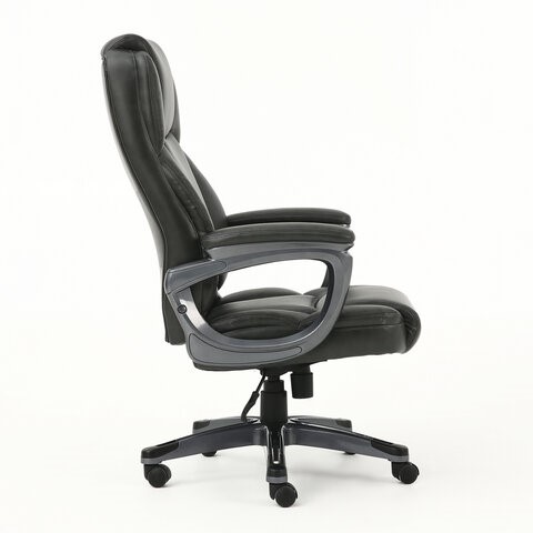 Офисное кресло Brabix Premium Favorite EX-577 (пружинный блок, рециклированная кожа, серое) 531935 в Новосибирске - изображение 1