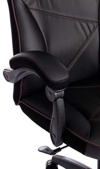 Кресло компьютерное ARENA кож/зам, черный/черный карбон, 36-6/карбон черный арт.13561 в Новосибирске - изображение 12