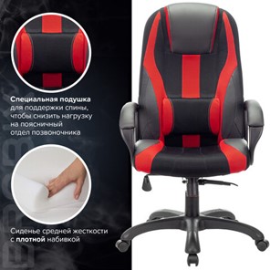 Компьютерное кресло Brabix Premium Rapid GM-102 (экокожа/ткань, черное/красное) 532107 в Новосибирске - предосмотр 5