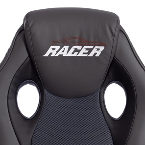 Кресло компьютерное RACER GT new кож/зам/ткань, металлик/серый, арт.13251 в Новосибирске - предосмотр 7