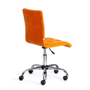 Кресло компьютерное ZERO флок, оранжевый, арт.13499 в Новосибирске - предосмотр 2