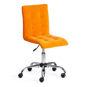 Кресло компьютерное ZERO флок, оранжевый, арт.13499 в Новосибирске - предосмотр