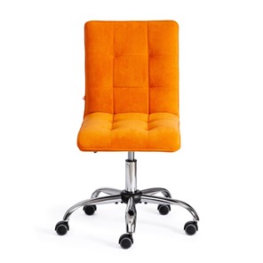 Кресло компьютерное ZERO флок, оранжевый, арт.13499 в Новосибирске - предосмотр 4