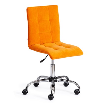 Кресло компьютерное ZERO флок, оранжевый, арт.13499 в Новосибирске - изображение