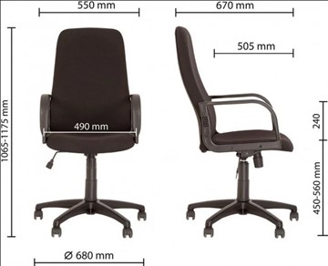 Кресло для офиса DIPLOMAT (PL64) ткань CAGLIARI C11 в Новосибирске - предосмотр 2