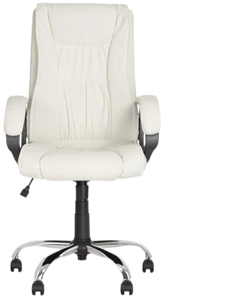 Кресло для офиса ELLY (CHR68) экокожа ECO-50, белая в Новосибирске