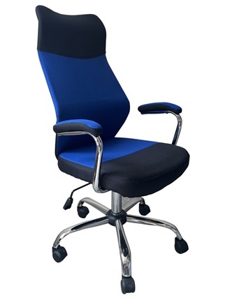 Кресло компьютерное C168 черный/синий в Новосибирске - изображение