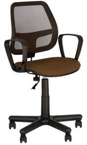 Кресло офисное ALFA GTP (PM60) CAGLIARI черный,коричневый в Новосибирске