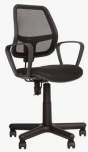 Кресло офисное ALFA GTP (PM60) ткань ZESTA/сетка черный в Новосибирске