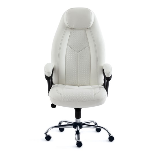 Офисное кресло BOSS Lux, кож/зам, белый, арт.15307 в Новосибирске - изображение 3