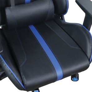 Офисное кресло BRABIX "GT Carbon GM-120", две подушки, экокожа, черное/синее, 531930 в Новосибирске - предосмотр 10