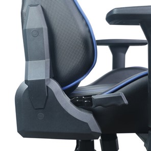Офисное кресло BRABIX "GT Carbon GM-120", две подушки, экокожа, черное/синее, 531930 в Новосибирске - предосмотр 14