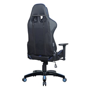Офисное кресло BRABIX "GT Carbon GM-120", две подушки, экокожа, черное/синее, 531930 в Новосибирске - предосмотр 5